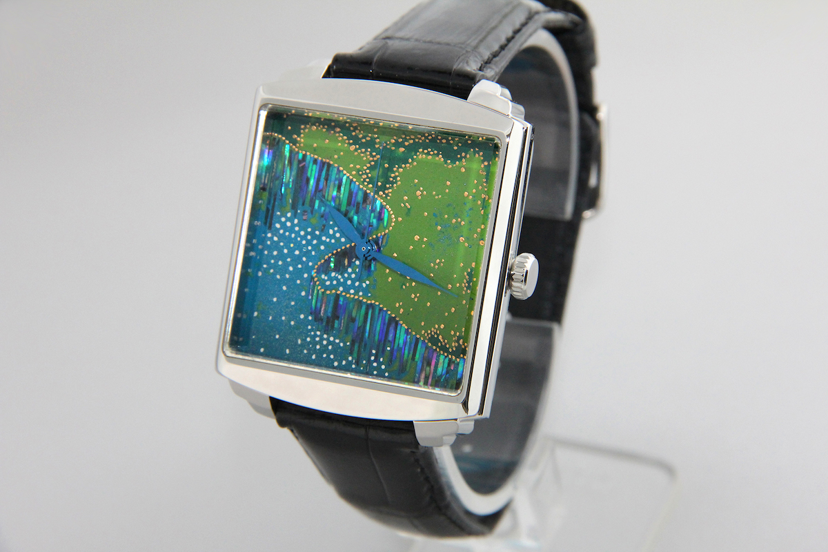 漆蒔絵時計「浄雅」オーロラ
