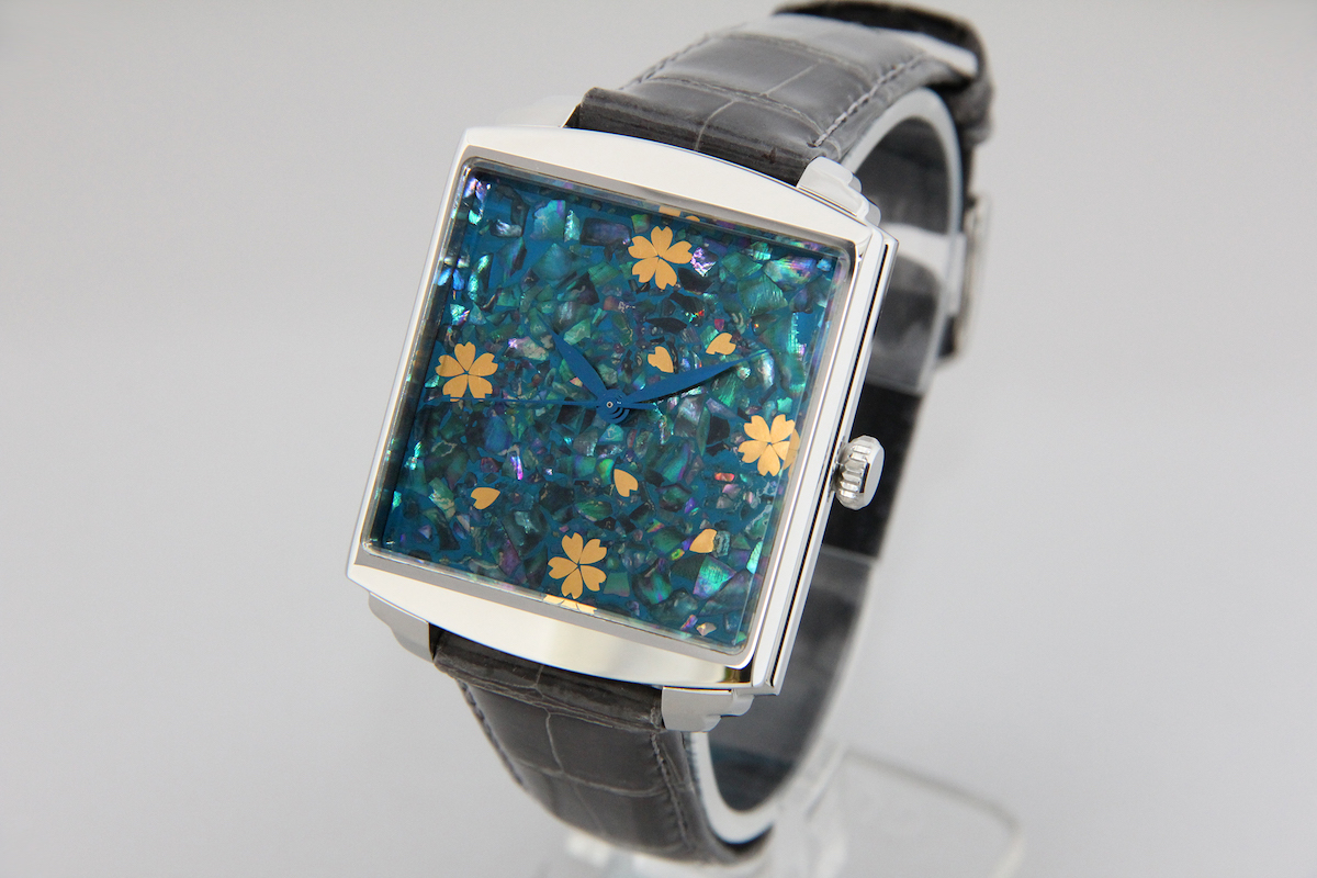 漆蒔絵時計「浄雅」桜