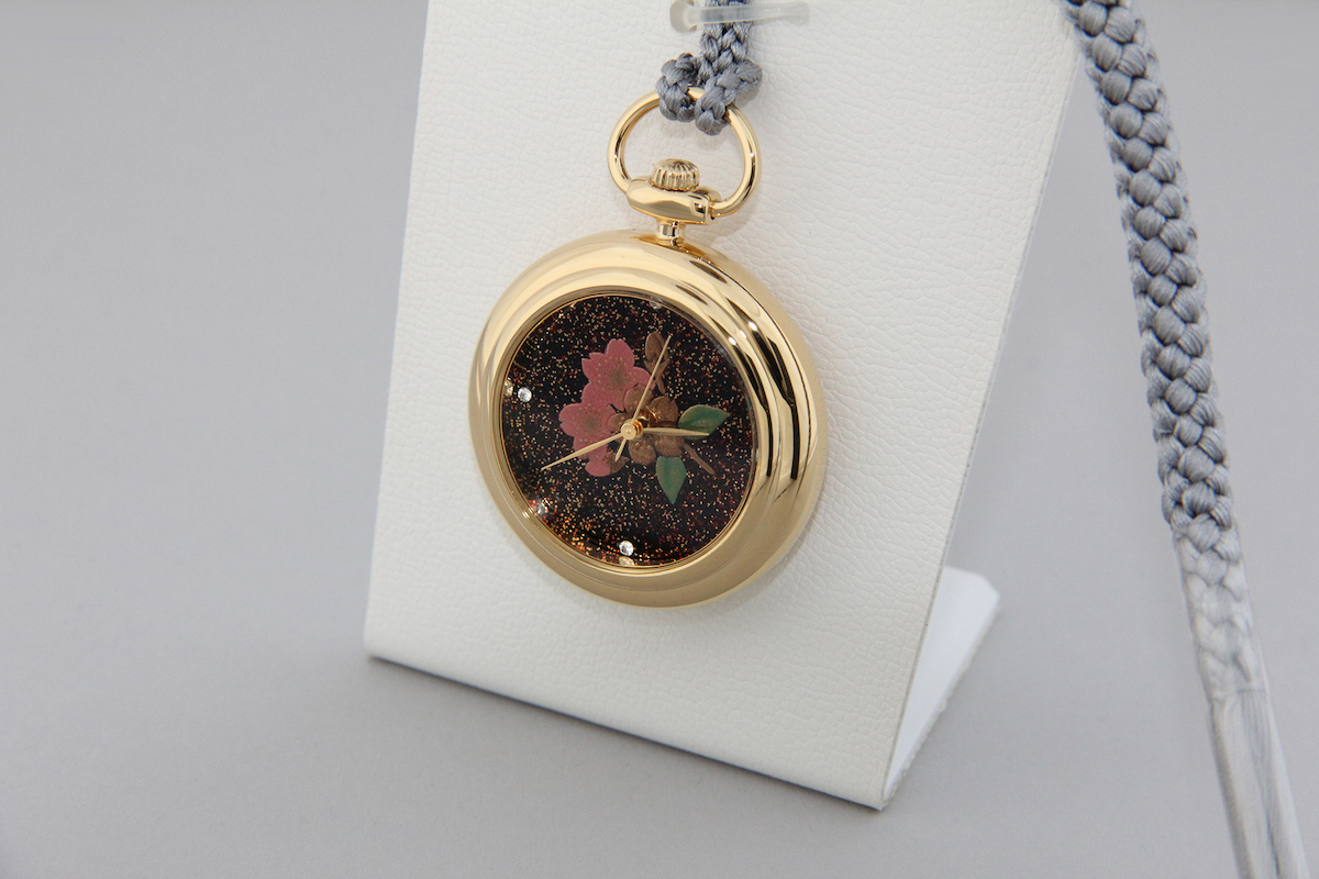 漆蒔絵時計「浄雅」桜